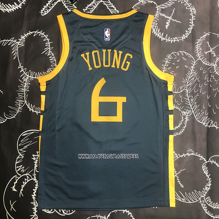 Nick Young NO 6 Camiseta Golden State Warriors Ciudad 2018-19 Azul